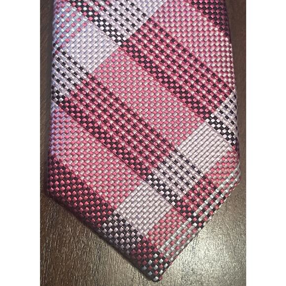 Countess Mara Pink Hand Made 100% Silk Men’s Neck Tie Made In China - Picture 6 of 10